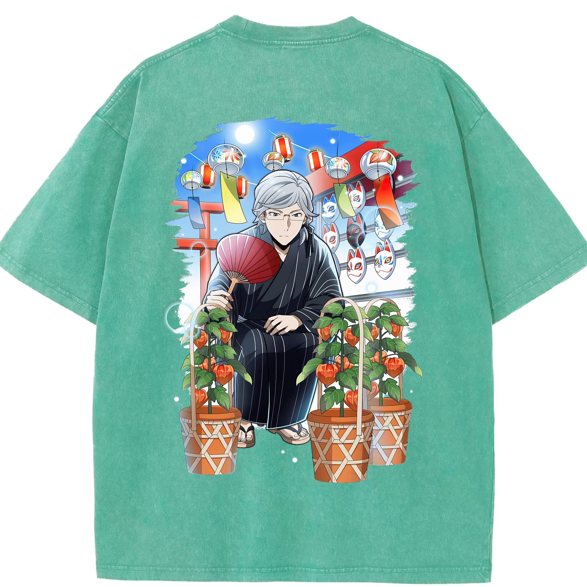 （画像用） 文豪ストレイドッグス Bungo Stray Dogs 綿100% ヴィンテージ風 半袖Tシャツ（背面プリント）